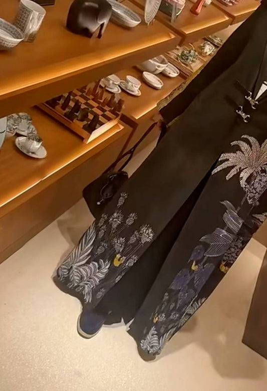 Black Classy Linen Abaya
