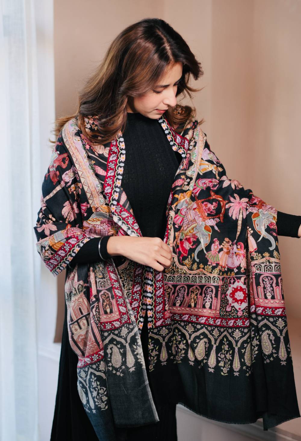 Your Highness Kashmiri Embroidery Scarf