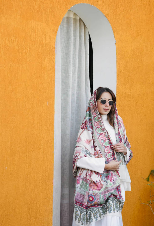 Alizeh Kashmiri Embroidery Scarf