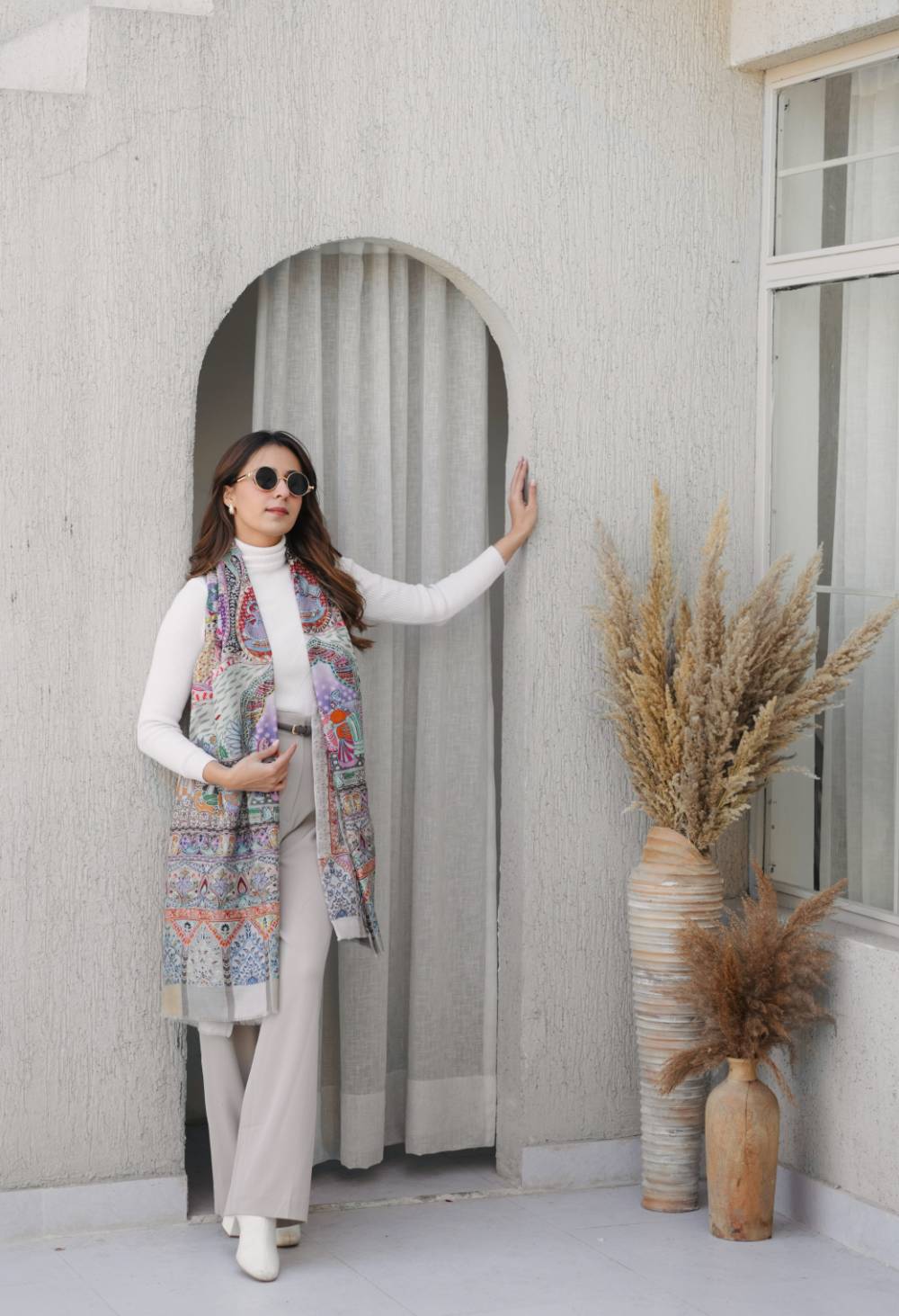 Habibi Kashmiri Embroidery Scarf