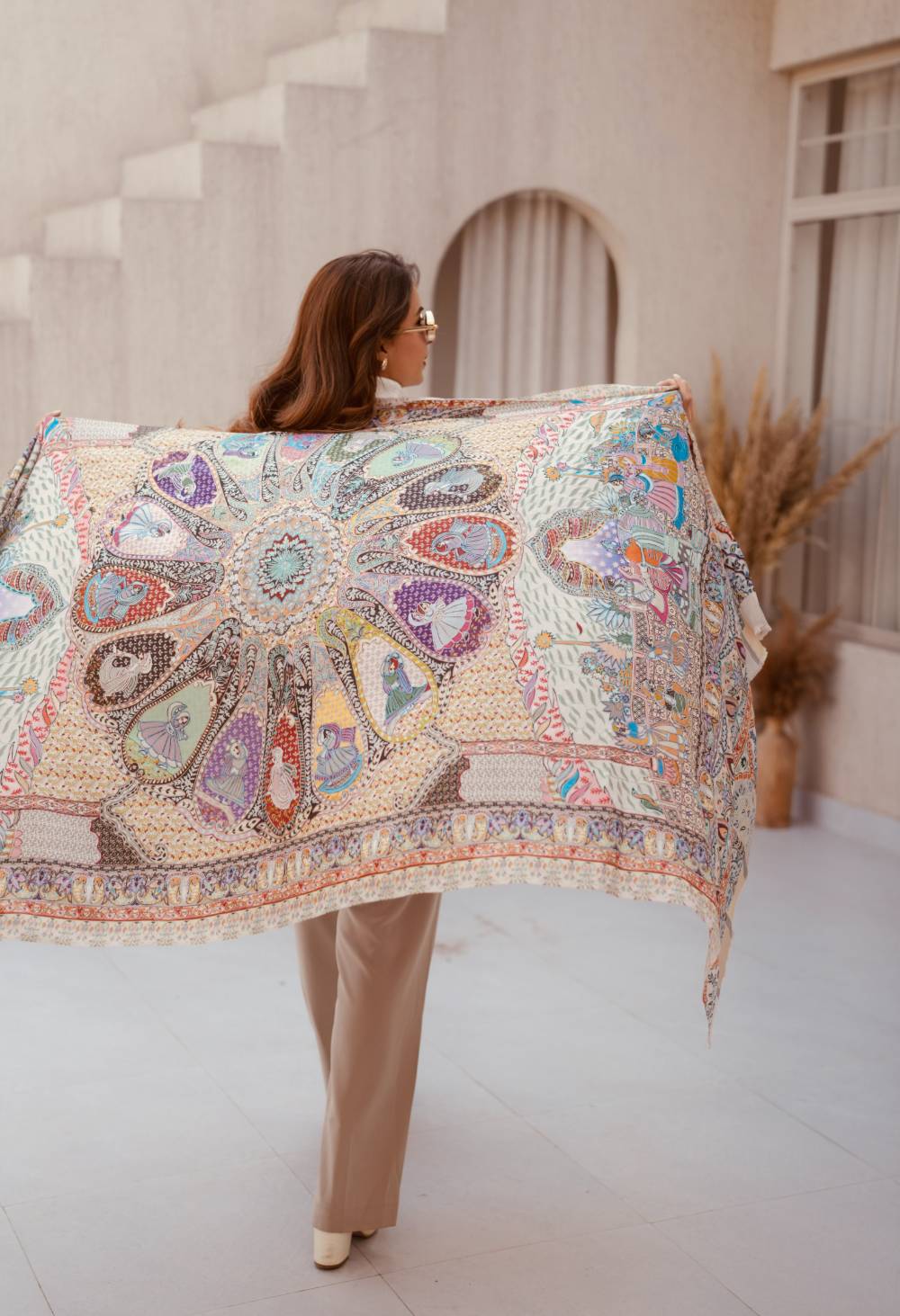 Habibi Kashmiri Embroidery Scarf