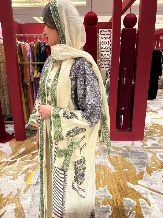 Ameera Linen Abaya Set