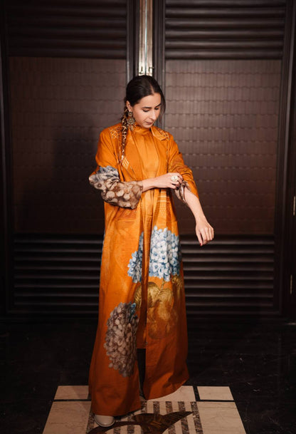Magic Printed Linen Abaya