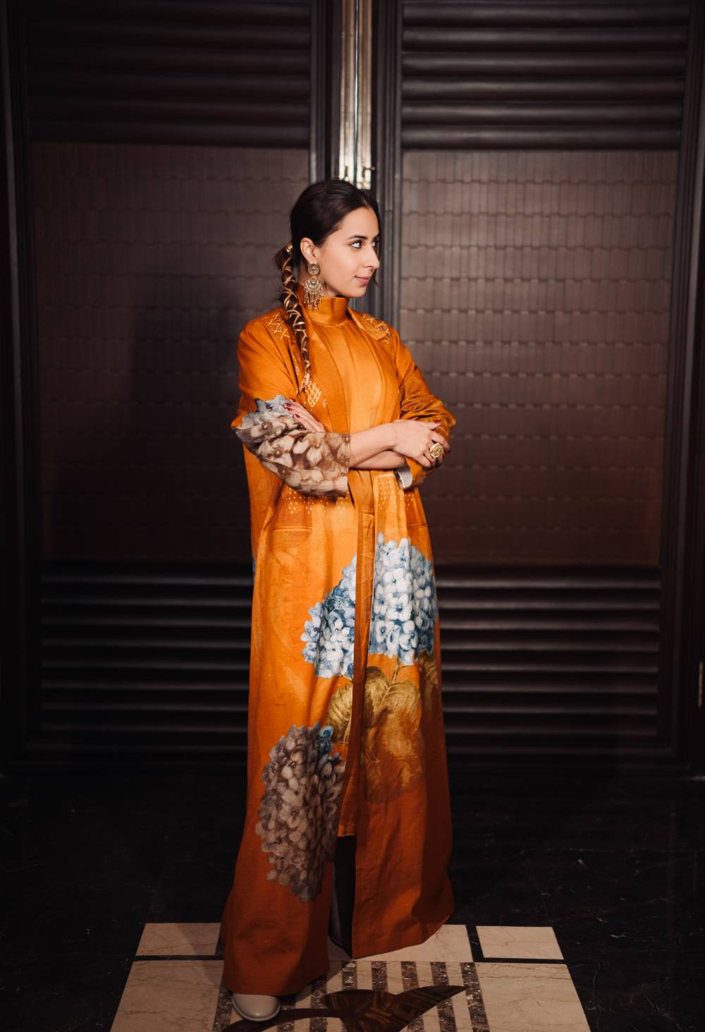 Magic Printed Linen Abaya