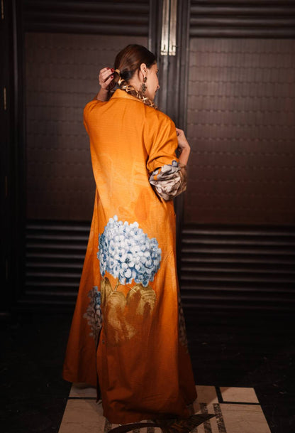 Magic Printed Linen Abaya