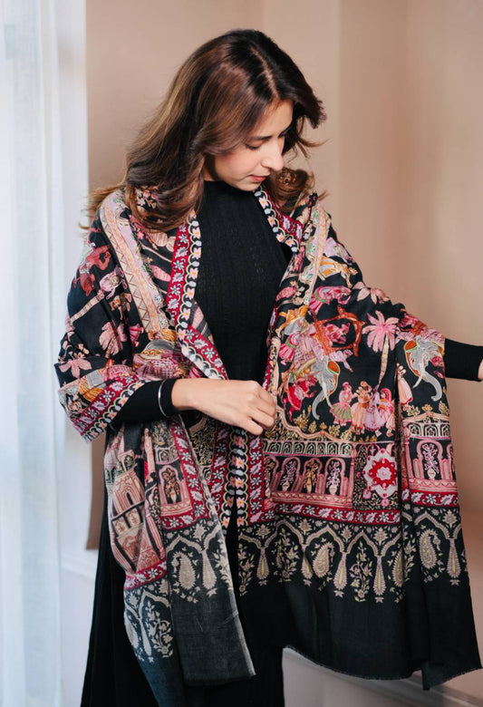Your Highness Kashmiri Embroidery Scarf