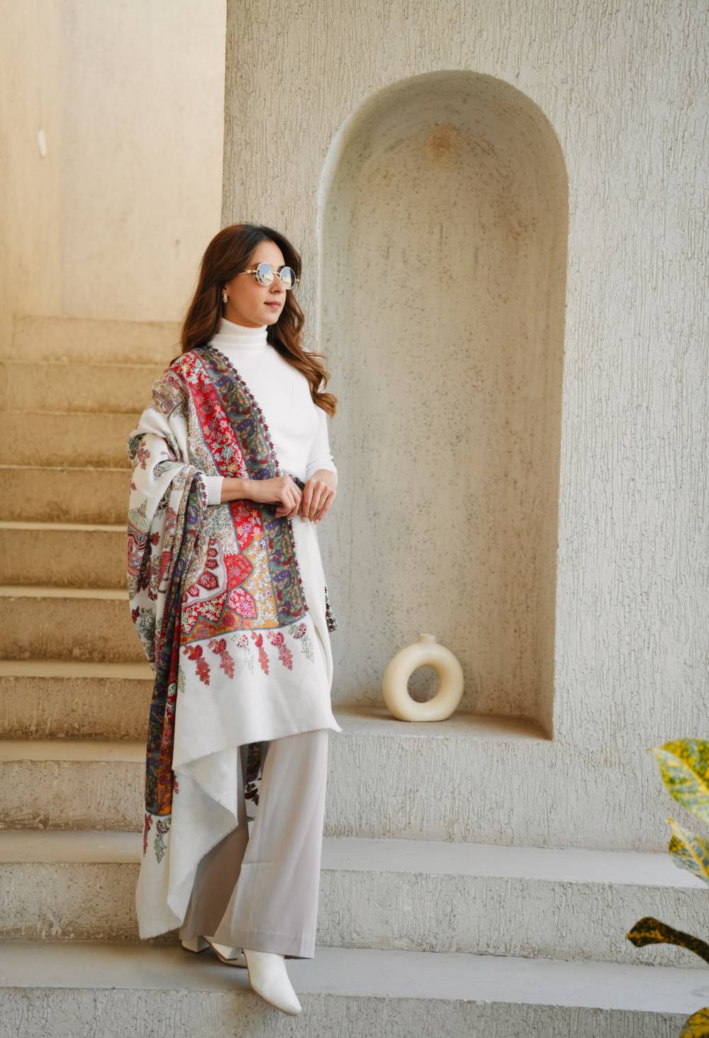 Catara Kashmiri Embroidery Scarf