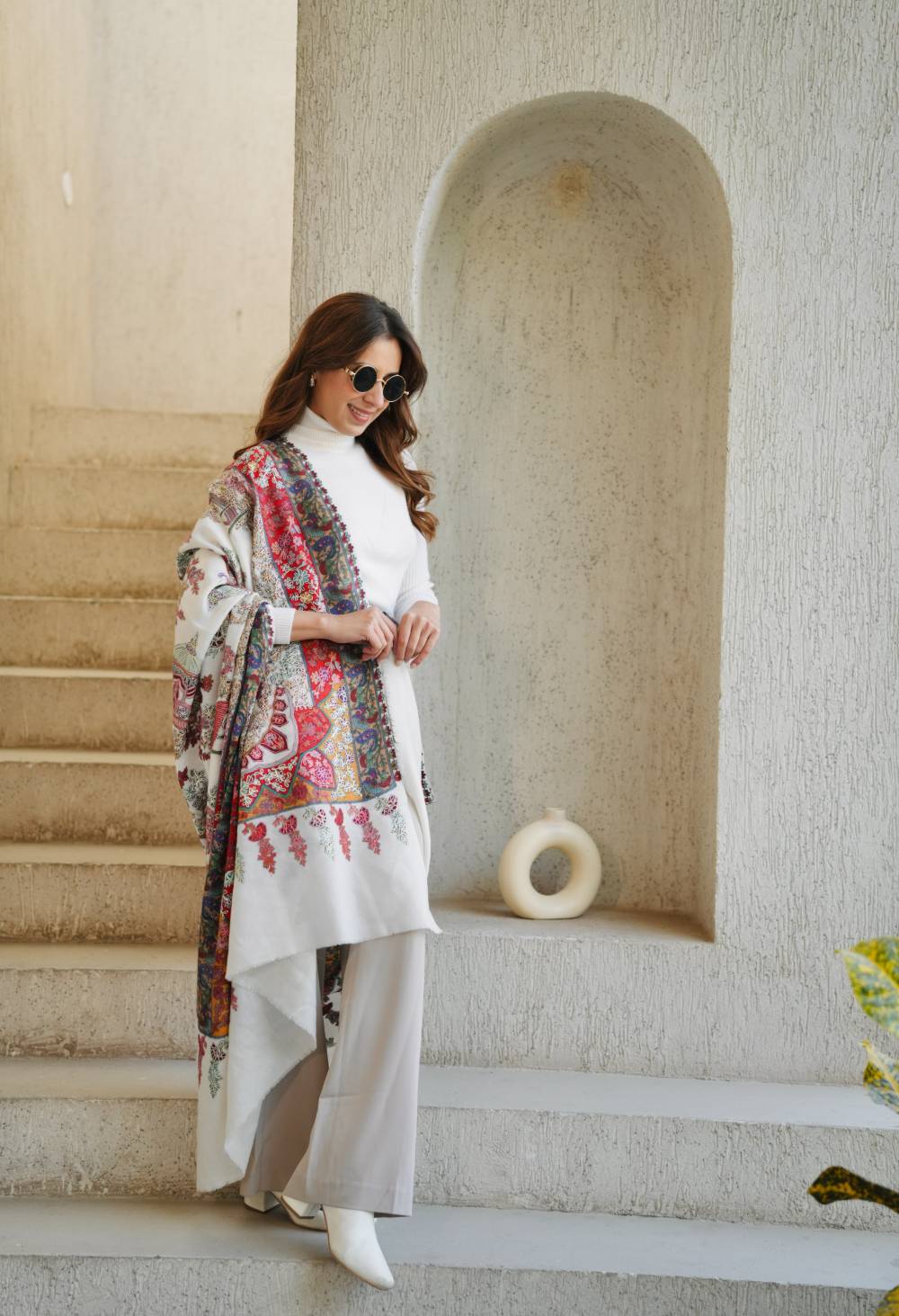 Catara Kashmiri Embroidery Scarf