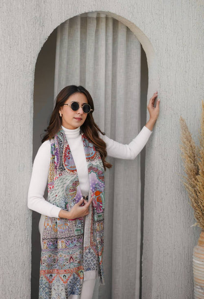 Habibi Kashmiri Embroidery Scarf