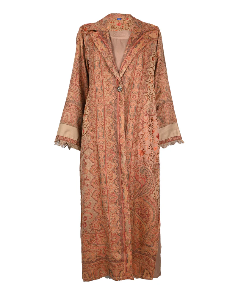 Embroidered Cashmere Camel Jalabiya Abaya