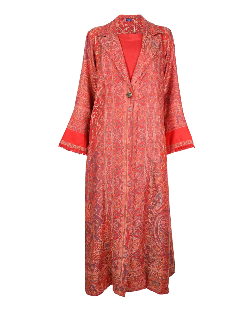 Embroidered Cashmere Peach Jalabiya Abaya