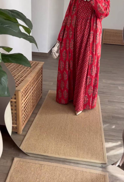 Lovers Red Abaya And Inner