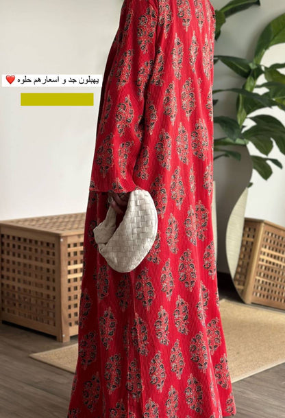 Lovers Red Abaya And Inner